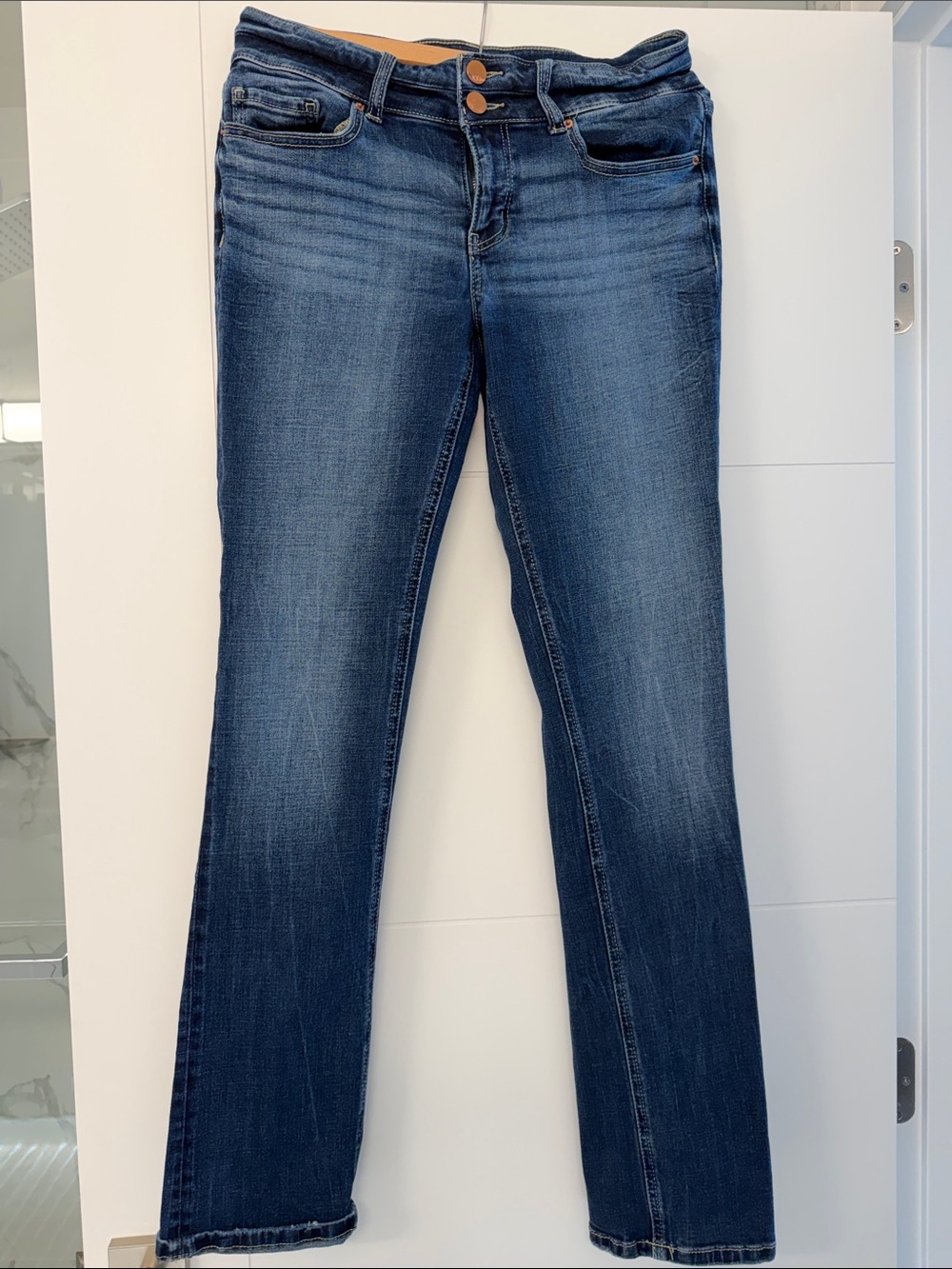 Classic Straight Leg Women's Jeans in Dark Blue